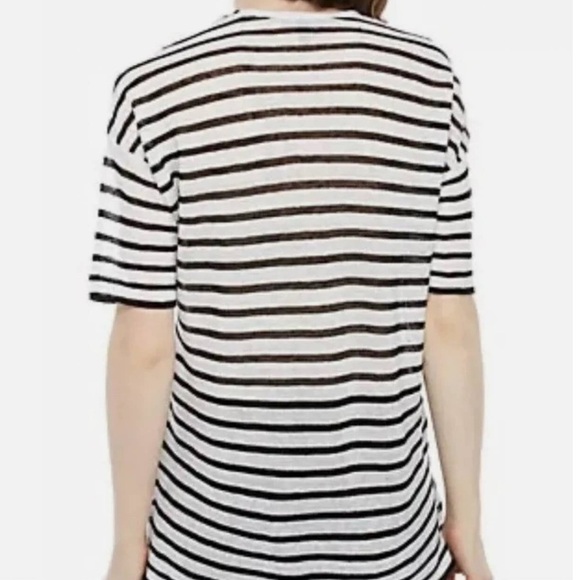 Eileen Fisher Organic Linen Boxy Striped Knit Top Size Large - Picture 8 of 8